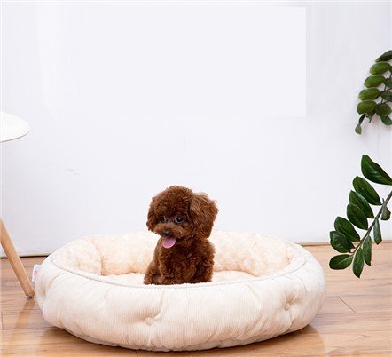 라운드 자체 온난화 애완 동물 침대